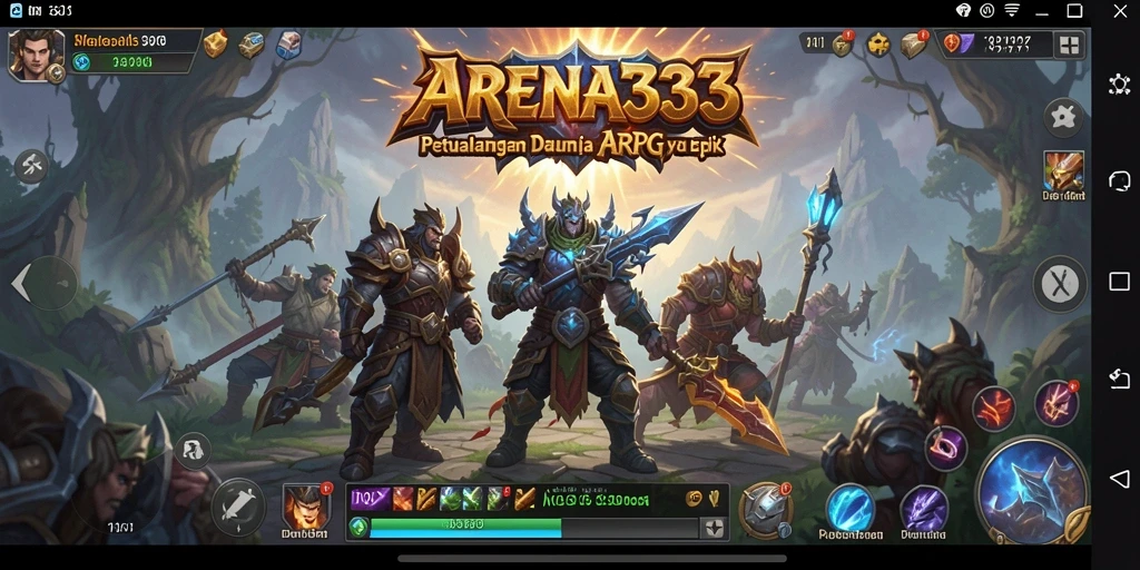Tampilan gameplay ARENA333 dengan aksi seru dan karakter menantang.