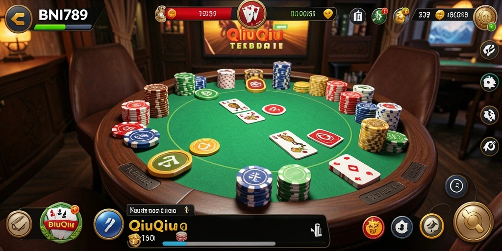 Tampilan gameplay QiuQiu yang seru dan menantang.