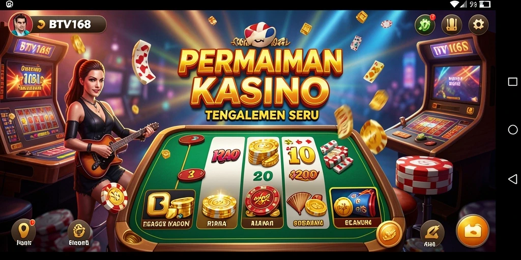 Tampilan gameplay seru dari aplikasi BTV168 dengan berbagai permainan kasino.