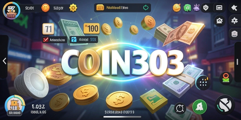 Tampilan gameplay COIN303 yang menarik dan interaktif.