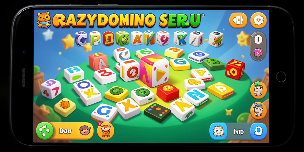 Tampilan gameplay seru dalam CRAZYDOMINO yang menantang otak.