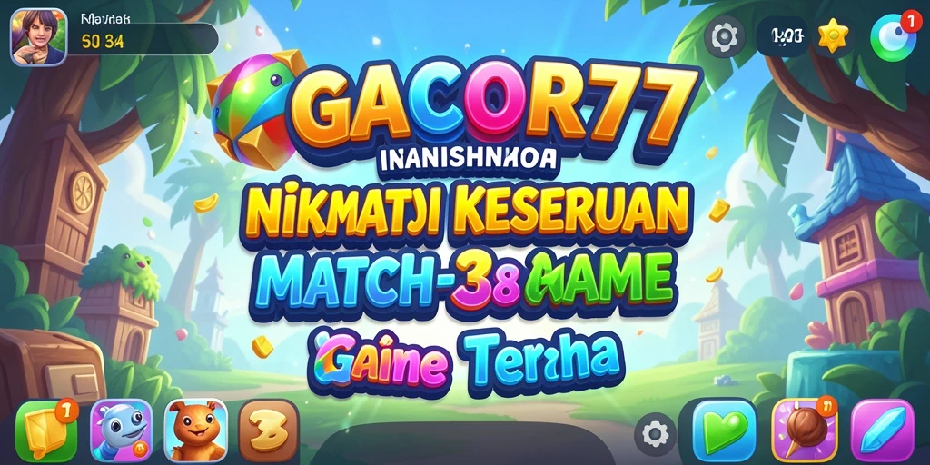 Tampilan seru game Match-3 dengan gameplay menarik.
