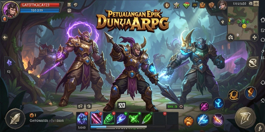 Tampilan gameplay menarik dari GATOTKACA123 dengan pertarungan yang intens.