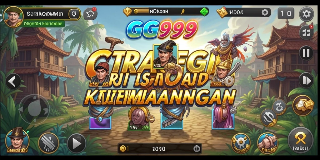 Tangkapan layar gameplay GG999 menampilkan pertempuran strategis yang mendebarkan.