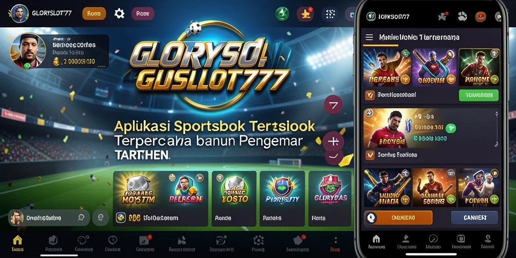 Tampilan gameplay menarik dari GLORYSLOT777 aplikasi Sportsbook.