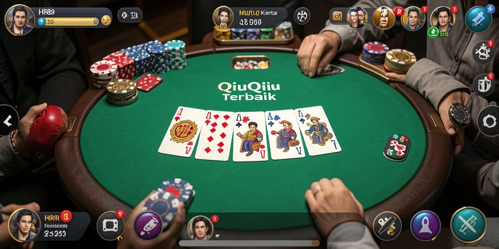 Tampilan menarik dari gameplay QiuQiu di HR89.