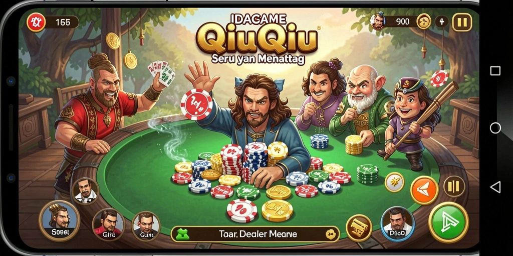 Screenshot gameplay QiuQiu yang seru dan menantang.