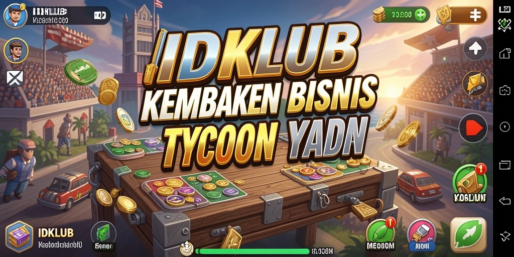 Tampilan gameplay menarik dari IDKLUB saat membangun bisnis.