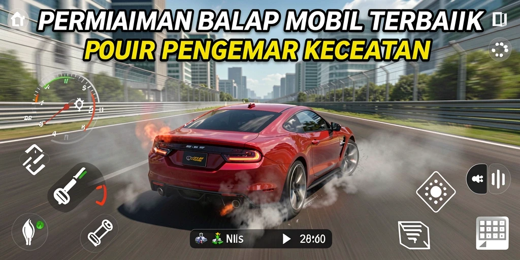 Gameplay Racing IDNSERU yang mendebarkan dan seru.