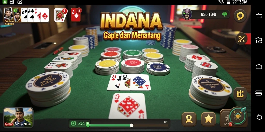 Screenshot gameplay seru dalam aplikasi Gaple INDAAA.