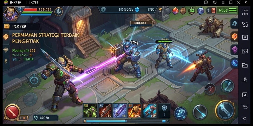 Tampilan menarik dari gameplay strategi INK789.