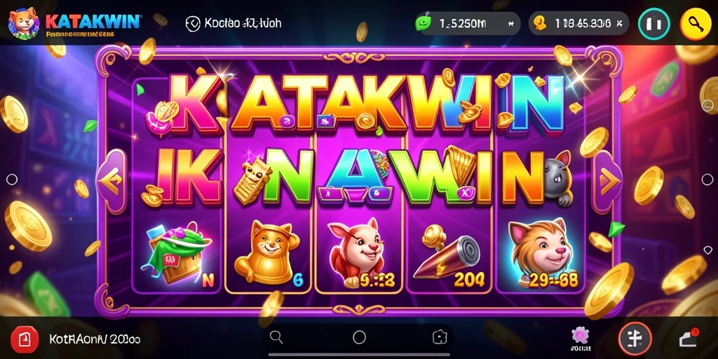 Tampilan permainan Slot KATAKWIN yang menarik dan mendebarkan.