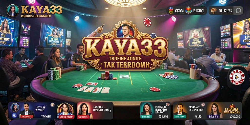 Tampilan menarik dari gameplay Live Casino KAYA33 dengan dealer langsung.