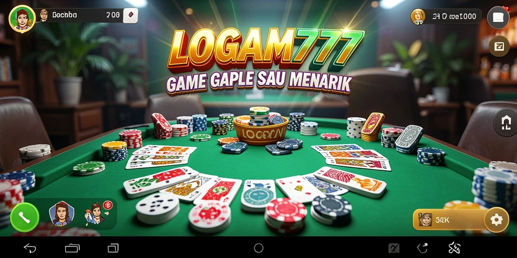 Tampilan gameplay seru dalam LOGAM777 yang menampilkan permainan Gaple.