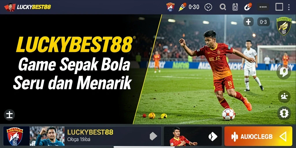 Tampilan menarik dari gameplay <strong>LUCKYBEST88</strong> dalam pertandingan sepak bola.