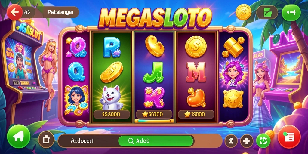 Gameplay seru MEGASLOTO dengan grafis menawan dan tantangan menarik.