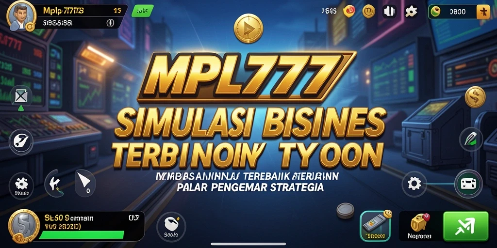 Screenshot utama MPL777 menampilkan pemain mengelola bisnis dengan grafis yang menarik.