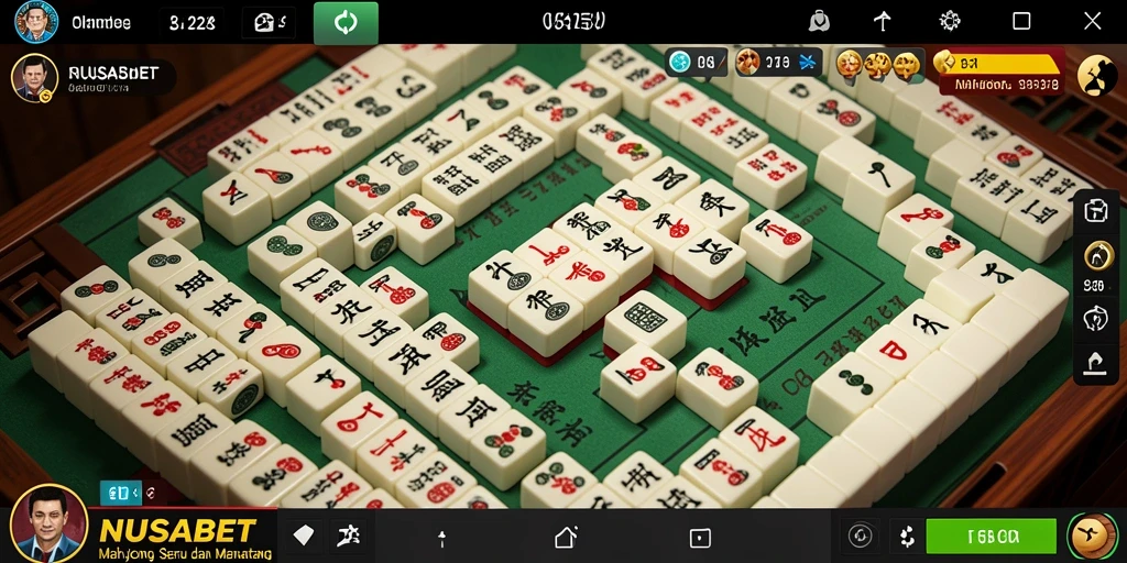 Tampilan menarik dari gameplay NUSABET yang menonjolkan Mahjong.