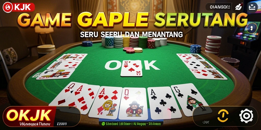 Tampilan gameplay Gaple yang seru di OKJK.