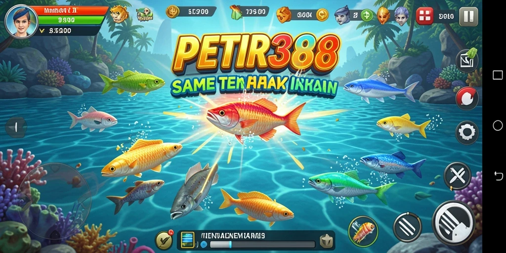 Tampilan gameplay seru menembak ikan di PETIR388.