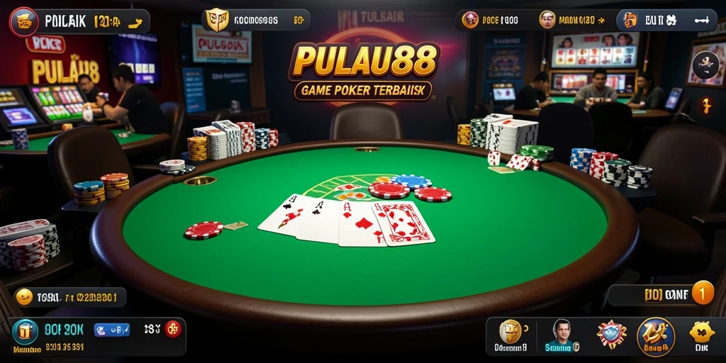 Screenshot gameplay PULAU88 yang menunjukkan suasana permainan Poker.