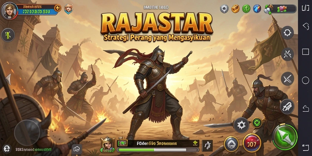 Tampilan menarik dari gameplay RAJASTAR yang menegangkan.