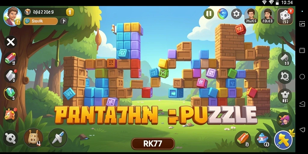 Screenshot gameplay dari RK77 menampilkan tantangan Puzzle yang seru.