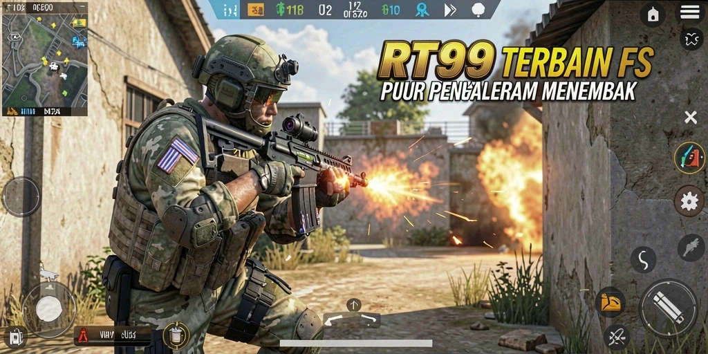 Screenshot menunjukkan aksi gameplay mendebarkan dari RT99.