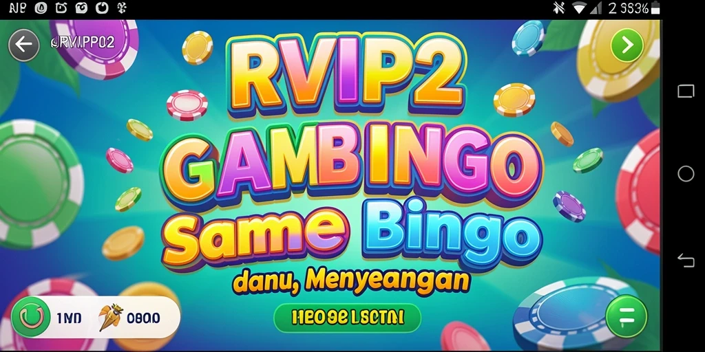 Screenshot utama RVIP2 menampilkan gameplay Bingo yang seru dan interaktif.