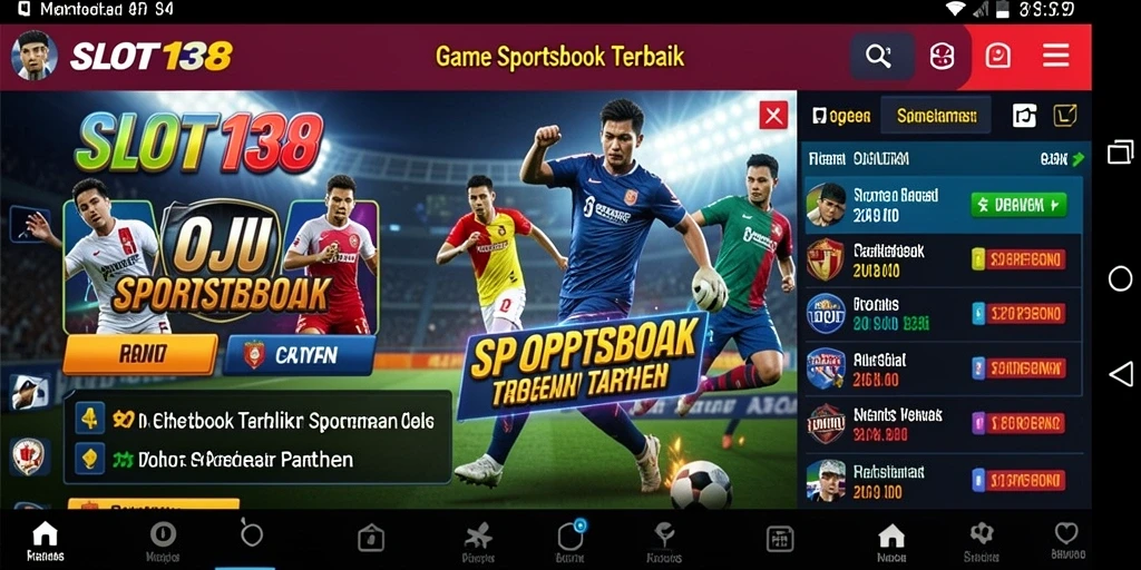 Tampilan menarik dari gameplay taruhan olahraga di SLOT138.