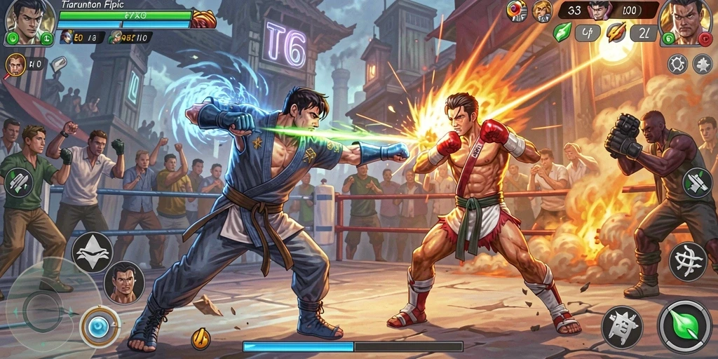 Tampilan gameplay T6 yang intens dan mendebarkan di dalam pertarungan.