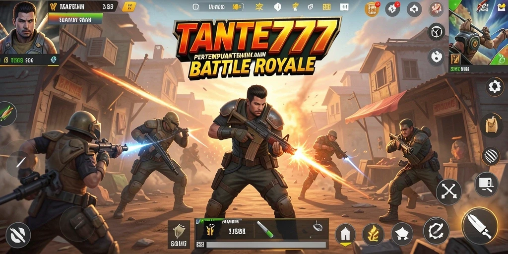 Tangkapan layar menunjukkan aksi seru dalam game Battle Royale TANTE777.