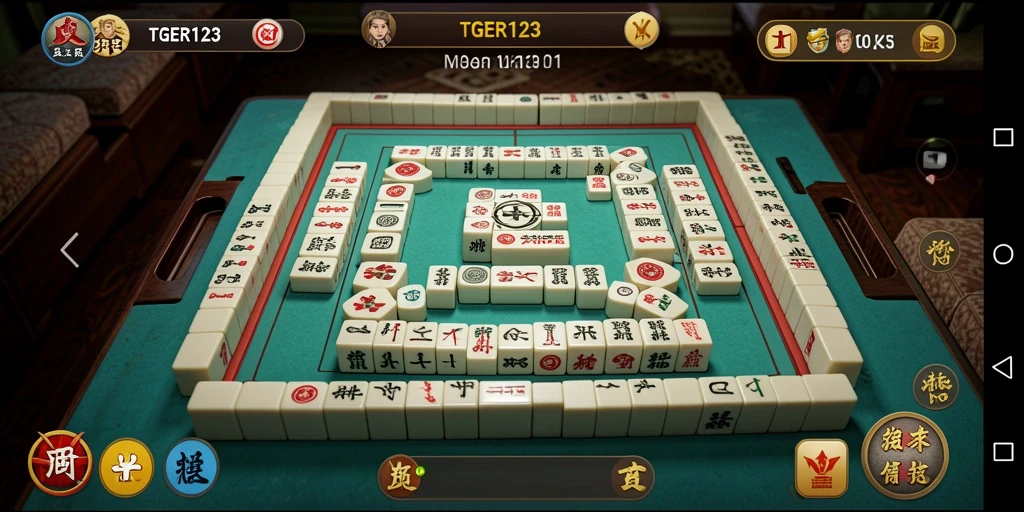Tampilan gameplay TGER123 yang menampilkan tantangan Mahjong yang mengasyikkan.