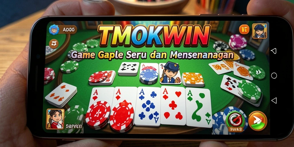 Tampilan gameplay TMOKWIN yang menarik dan interaktif saat bermain Gaple.