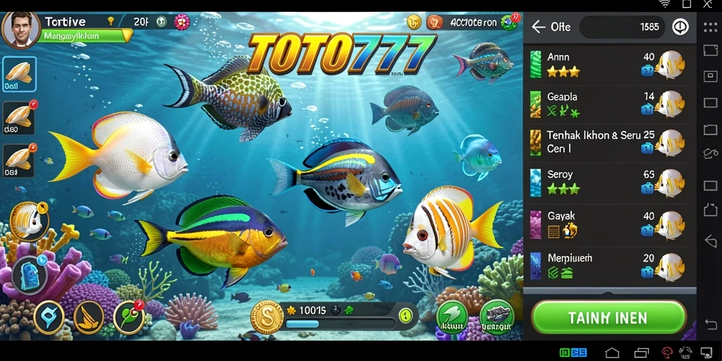 Screenshot gameplay TOTO777 yang menampilkan aksi tembak ikan seru.